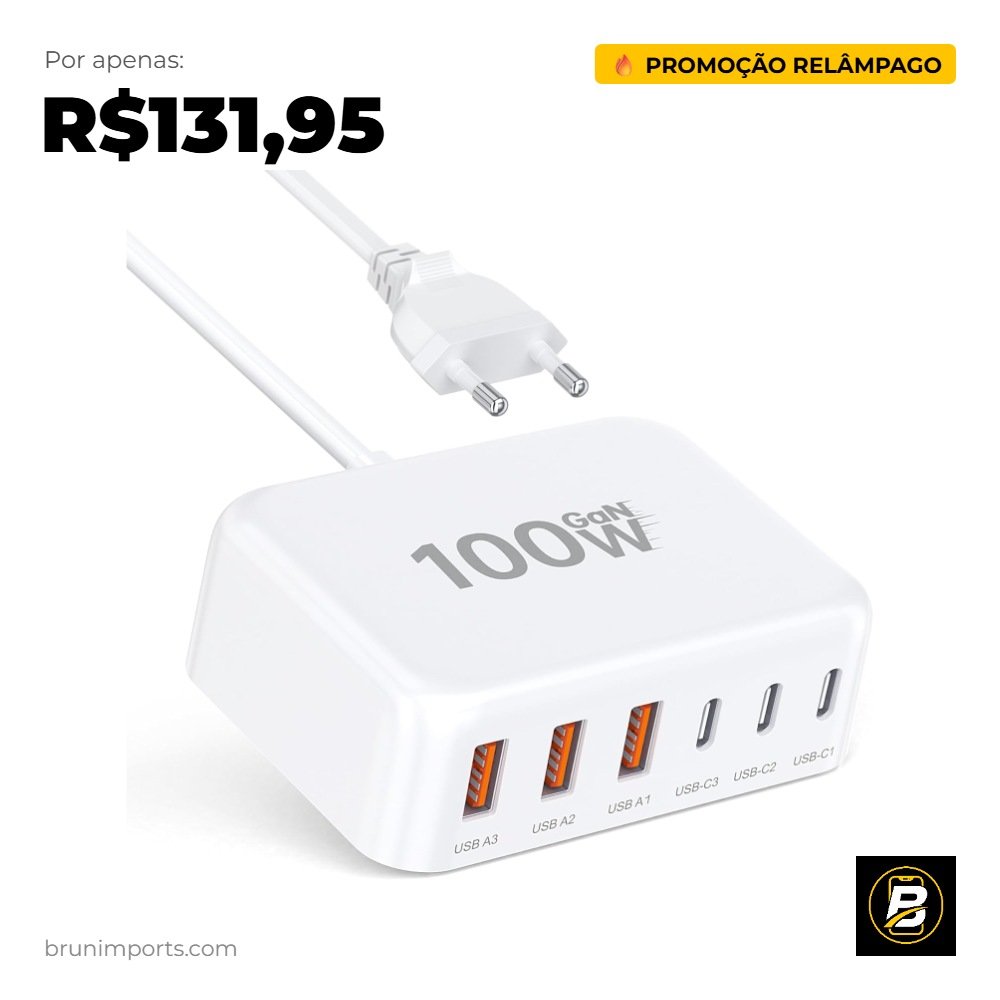 Carregador GaN 100W